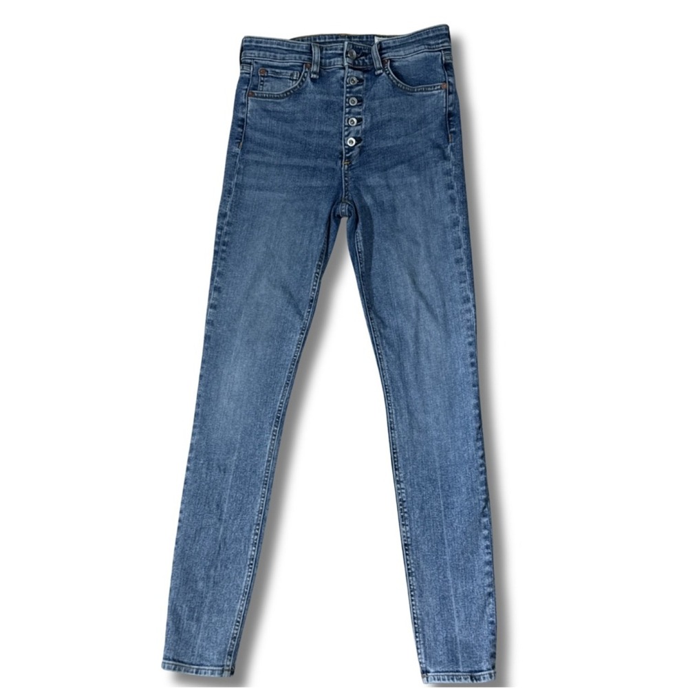 rag & bone Women's Skinny Jeans in Medium Blue Wash